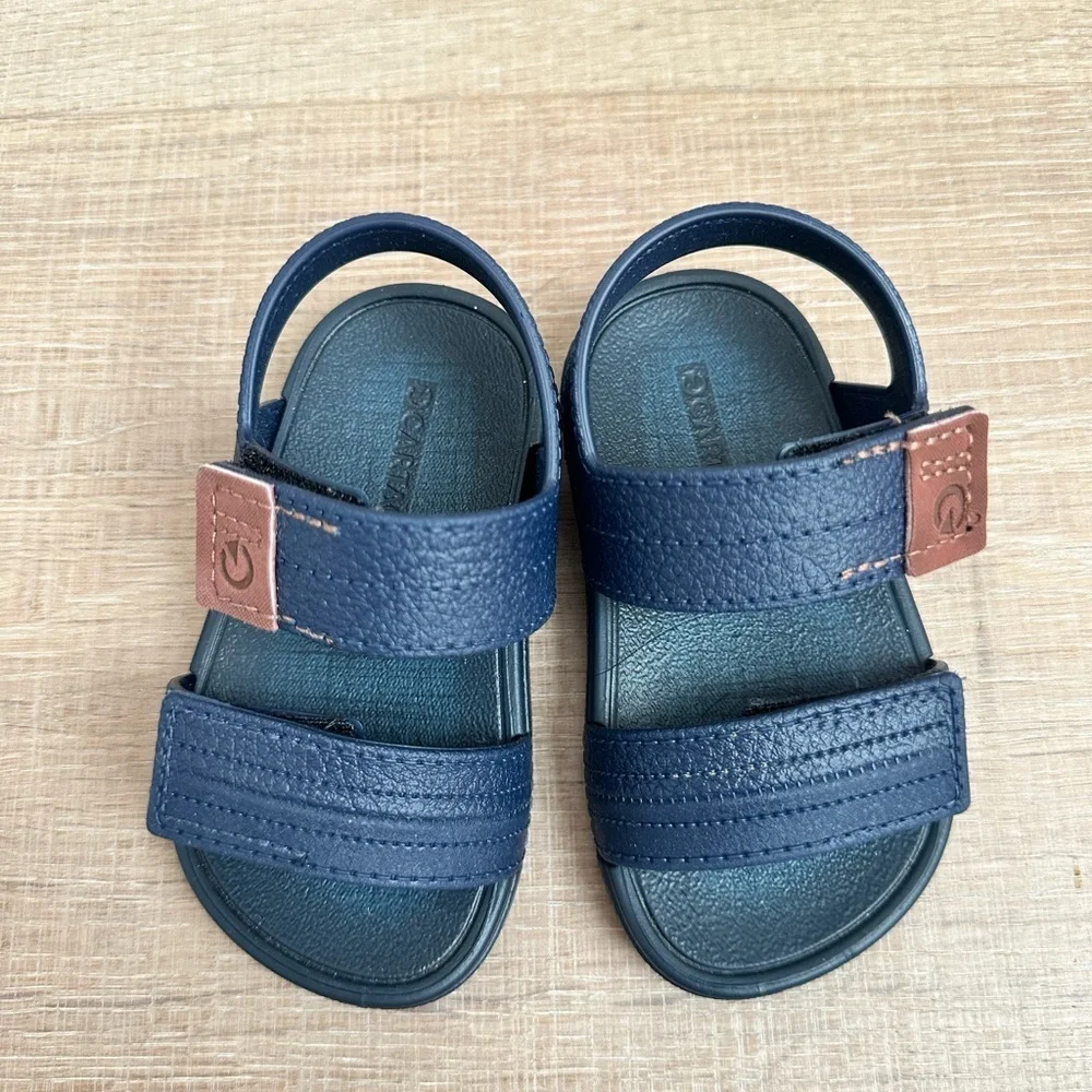 Navy Blue Kids Sandals with Adjustable Straps